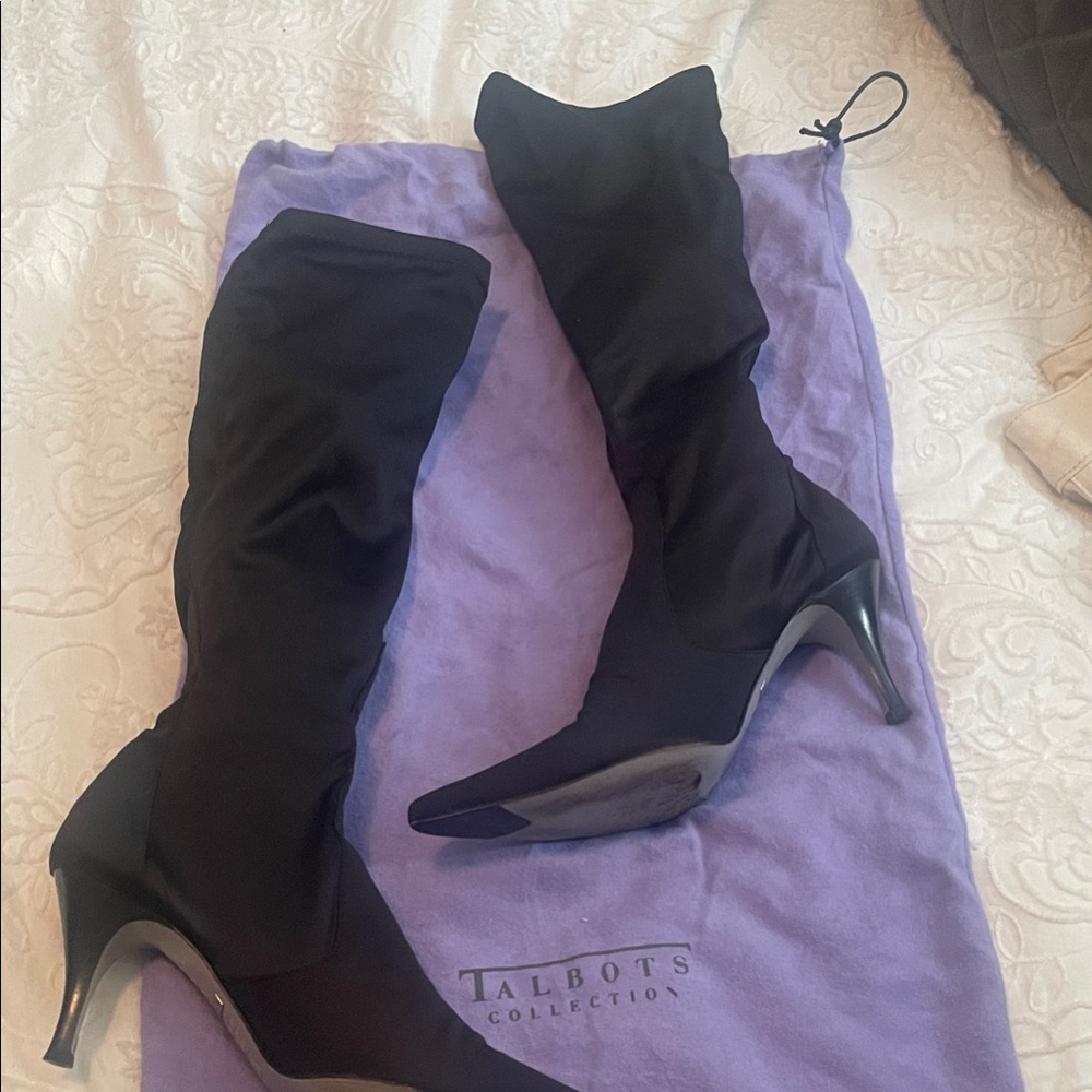 Talbots Black Over the Knee Boots